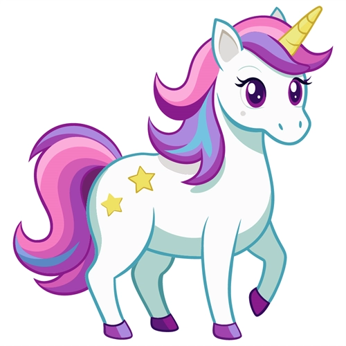 Starry Unicorn Transparent Sticker